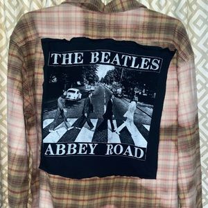The Beatles Abby Road salvaged flannel